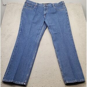 Lanesboro Straight Leg Jeans Mens 44x30 Blue Denim Mid Rise Medium Wash Stretch
